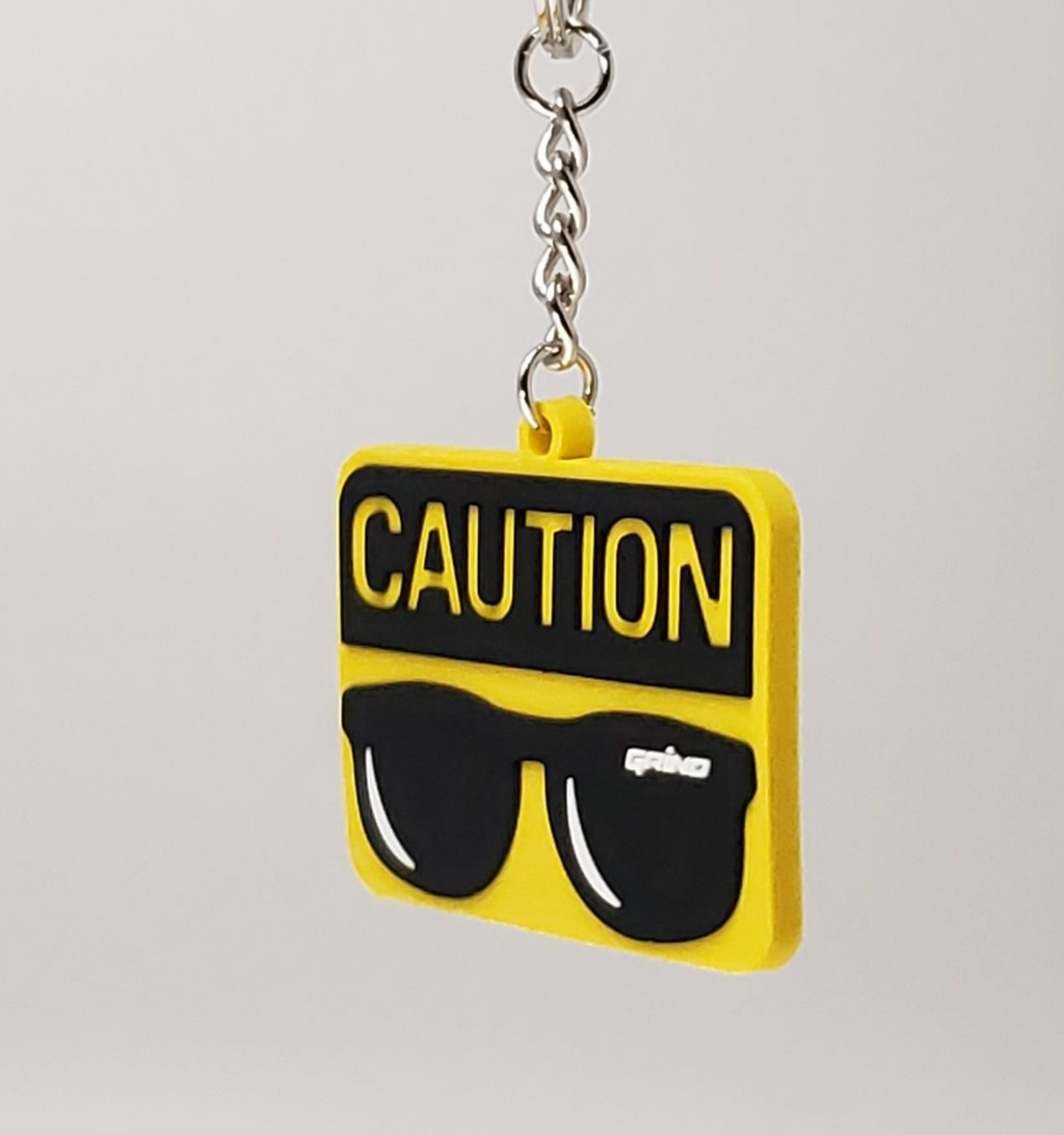 "CAUTION" Key Chain