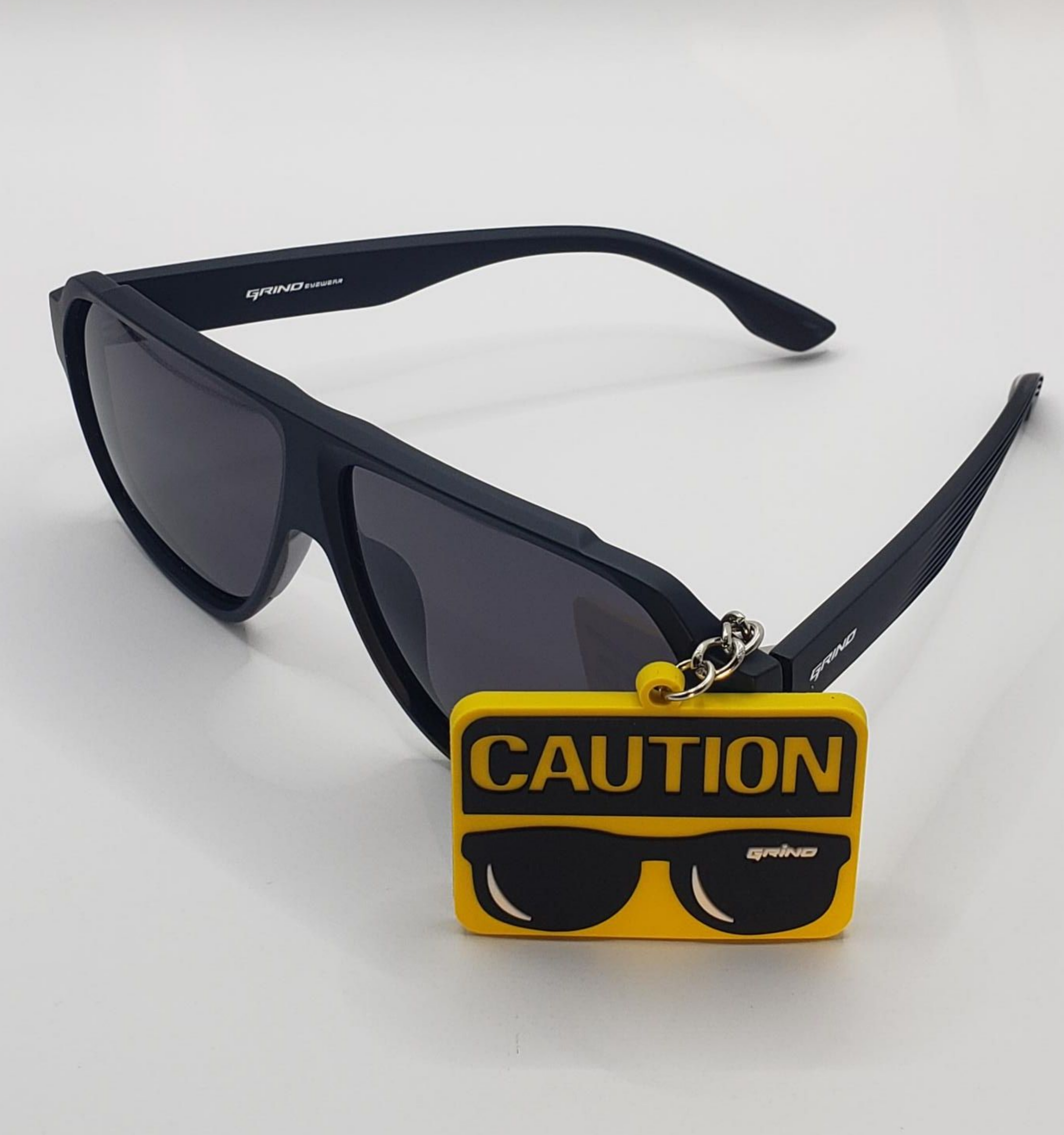 "CAUTION" Key Chain