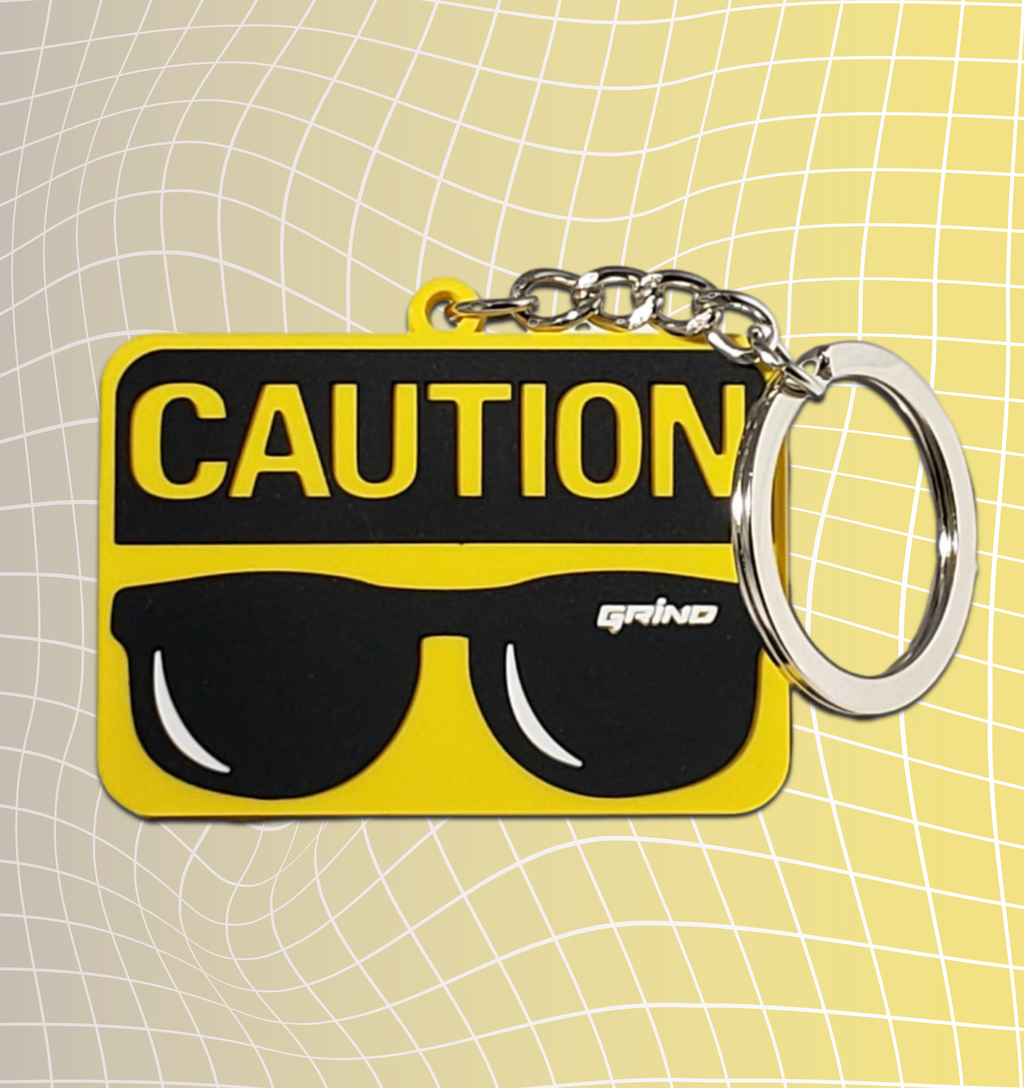 "CAUTION" Key Chain