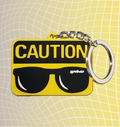 "CAUTION" Key Chain
